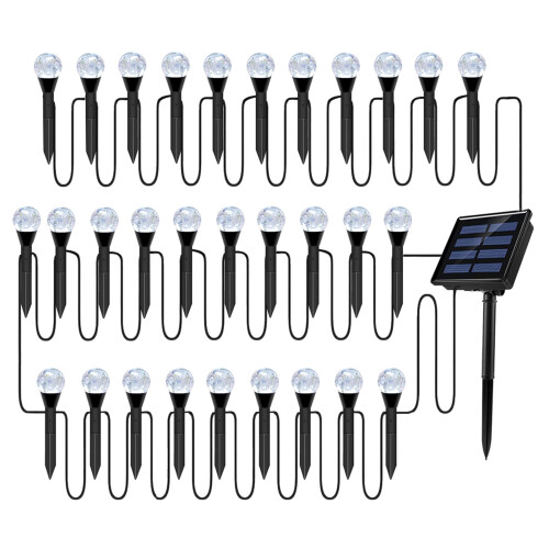 Solar-LED-Lichterkette für Gartenpfähle – Bubble-Design, IP65