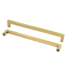 Mânere pentru dulapuri din alamă periată, pachet de 10, cu centre ale găurilor de 320 mm