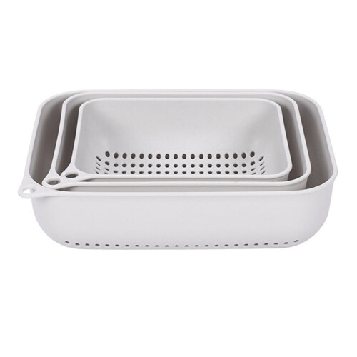 Cesta escurridora rectangular para frutas y verduras