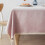 Cotton Linen Tablecloth Pink 140x180cm 1