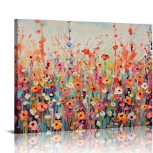 Cuadro floral en lienzo – Diseño de flores orientales