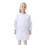 Girls' solid color art smock long sleeve round neck white 1
