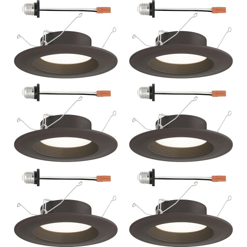 Kit com 6 Luminárias de Embutir LED de 5 Polegadas da Designers Fountain