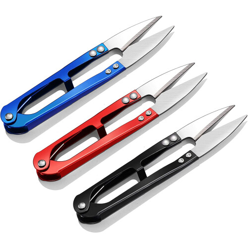 U-förmige Nähschere, 12 cm, 3er-Pack