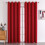 Blackout Curtains Red 51.1x39.3 in Tab Top Cloth 1