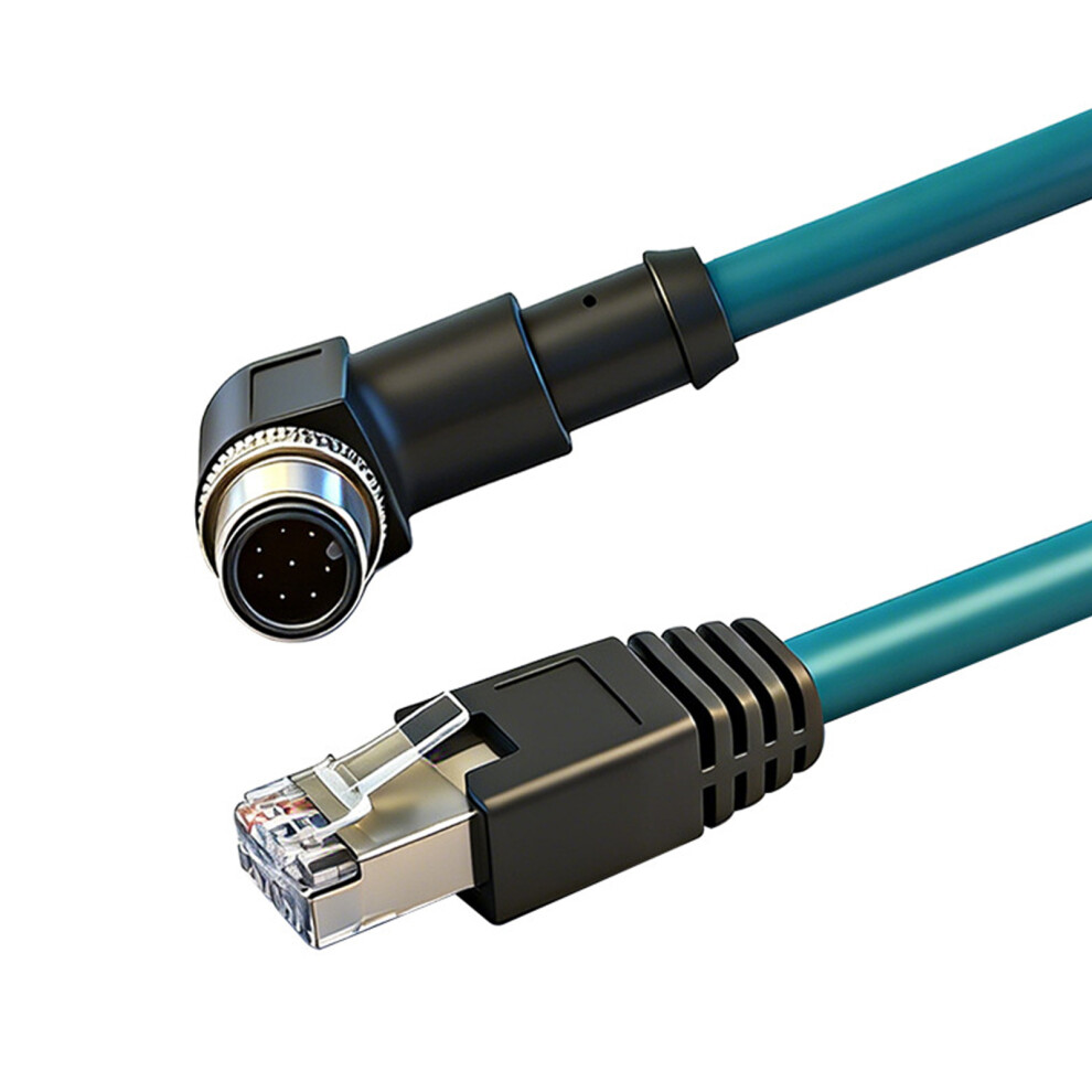 8Pin Male Right Angle To Rj45 Ethernet Cable Gigabit-10 Meters 7627001509382