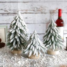 White Mini Tabletop Christmas Tree – PVC, 19-29cm