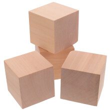 Nedokončené dřevěné kostky, balení 6 cm, 4 kusy
