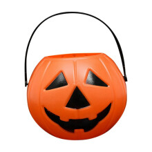 Balde de abóbora de Halloween com alças (1 peça)