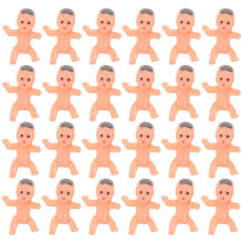 40 bamboline di plastica in miniatura per decorazioni per baby shower