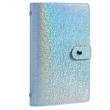 Carnet d'économie d'argent avec conception à compartiments-bleu