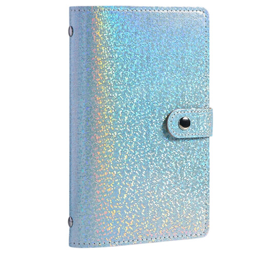 Carnet d'économie d'argent avec conception à compartiments-bleu
