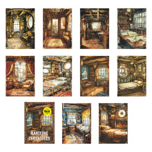 Seafaring Exploration Decorated Sheets 10pc-1 Kabine Xiju