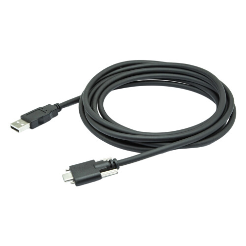 Verstärktes USB3.0-auf-Typ-C-Kabel mit Gewindesicherung.-1 Meter