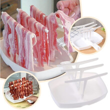 Bandeja para tocino de microondas con 3 rejillas extraíbles