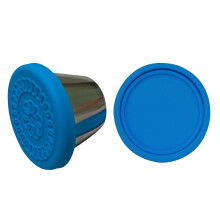 Récipient à vinaigrette en acier inoxydable bleu 70 ml (1 pièce)