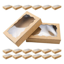 Scatole per torte in carta kraft con finestra trasparente, 20 pezzi