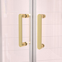 Nes Home Brushed Brass Pair of Universal Rounded Shower Door Handles