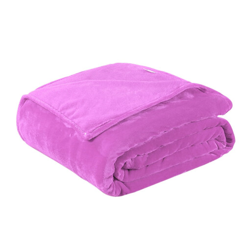 Roze flanellen deken 100x70cm