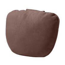 Oreiller cervical de voiture en polyester avec conception-Brun