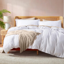 Donkergrijze, dubbel geborstelde microvezel dekbedovertrekset (queensize)
