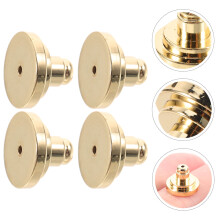 4pcs Golden Brass Earring Backs for Studs