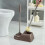 Toilettenbürsten-Set mit harten Borsten und Saugfuß 1