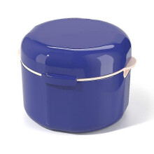 Denture Shower Box (blue) Portable Denture Box Double Layer Denture Storage Container With Filter Portable Denture Cleaning Box