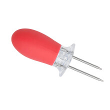 Corn Grilling Forks Stainless Steel BBQ Skewers-1orange color