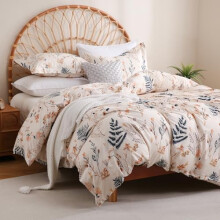 Conjunto de capa de edredom xadrez Red Buffalo, tamanho Queen, 3 peças