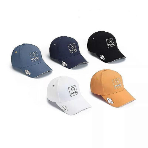 (Navy) PING Classic Men's Summer Golf Cap - Quick-Drying, Breathable & Stylish Visor