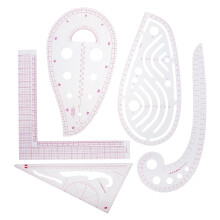 PVC-linjaler, set med 5 delar