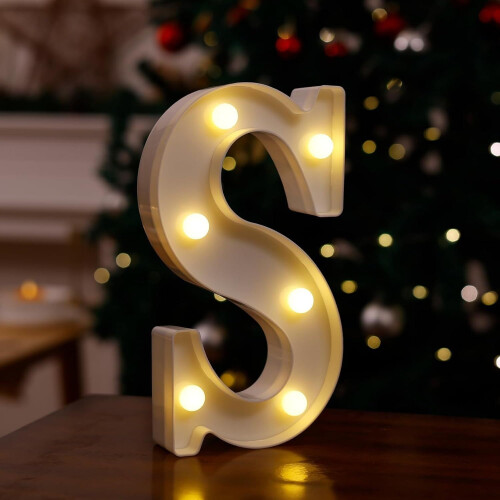 Letra iluminada por LED de 6 polegadas alimentada por bateria