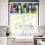 Rainbow Abstract Kitchen Valance Curtain 54x18 in 3