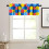 Rainbow Abstract Kitchen Valance Curtain 54x18 in 4