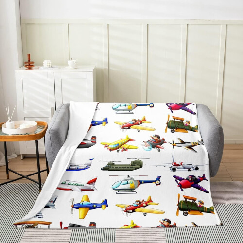 Fleecefilt med flygplansdesign 76 x 101 cm 1
