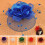 Damesfascinator van mesh met visnet- en bloemenversiering, 16 cm 1