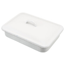 Assadeira esmaltada com tampa, 24 x 16 cm