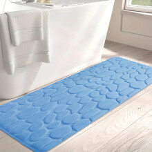 Tappeto da bagno beige lavabile, 25 x 43 cm