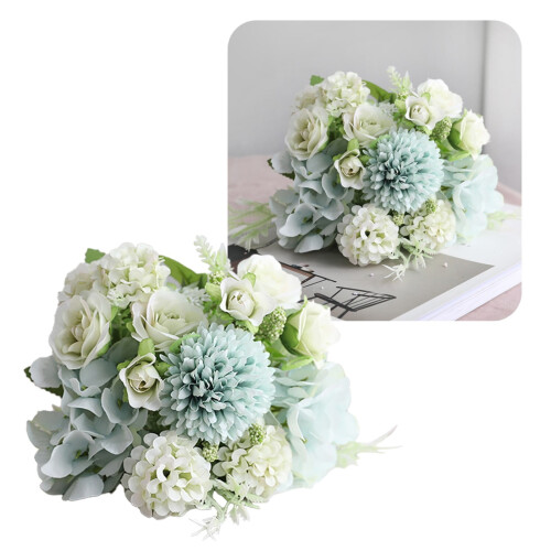 Bouquet di peonie e ortensie artificiali con steli – 21