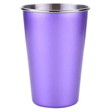 Vaso térmico de acero inoxidable de 500 ml, color morado.
