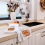 2 Pack Microfiber Fall Dish Towels, Orange Pumpkin Design 3