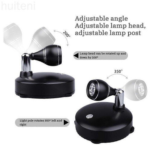 Two RGB spotlights, wireless LED projector light, projector remote control light, suitable for picture art wardrobes.
