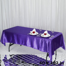 Paars satijnen rechthoekig tafelkleed 60x102 inch