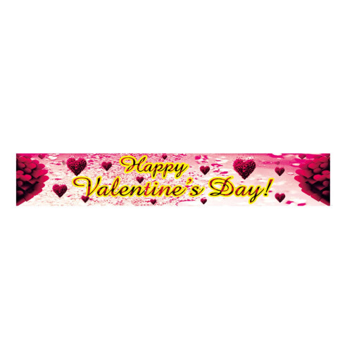 Valentinsdagsbanner 40x240cm polyester velkomstdekoration