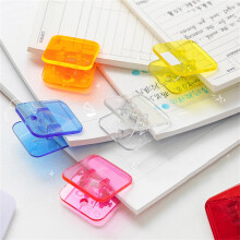 Clipes de papel de plástico transparentes, 5 unidades