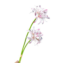 6 db világos rózsaszín művirág piros pókliliom, 50 cm