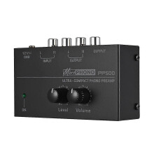 Preamplificador de fono ultracompacto PP500 con ajuste de volumen y balance de agudos - preamplificador para tocadiscos