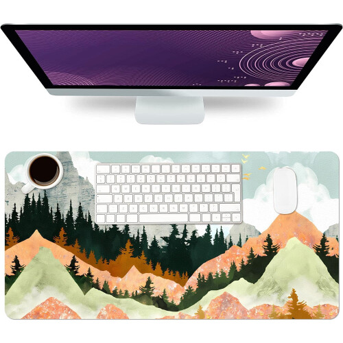 Large PU Leather Desk Mat 31.5 x 15.7 in