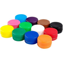 100 tappi di plastica colorati per bottiglie, ideali per progetti fai-da-te per bambini, asili nido e album di ritagli.